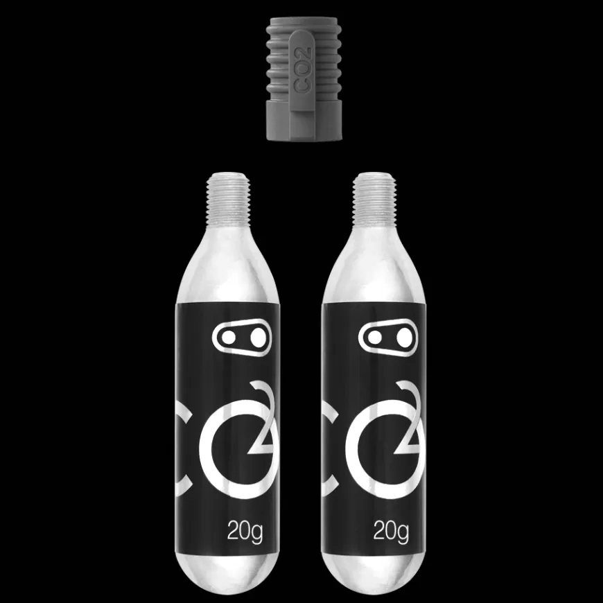 Co2*Crankbrothers Co2 20g Cartridges (2 Units) w/ Inflator