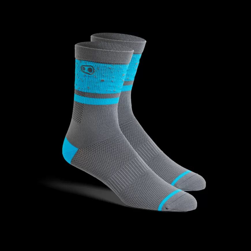 Socken | Socken*Crankbrothers Icon MTB Socks - Grey/Blue Splatter BlueSplatter