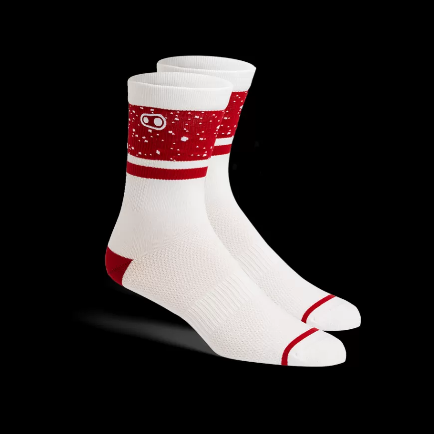 Socken | Socken*Crankbrothers Icon MTB Socks - White/Red Splatter RedSplatter